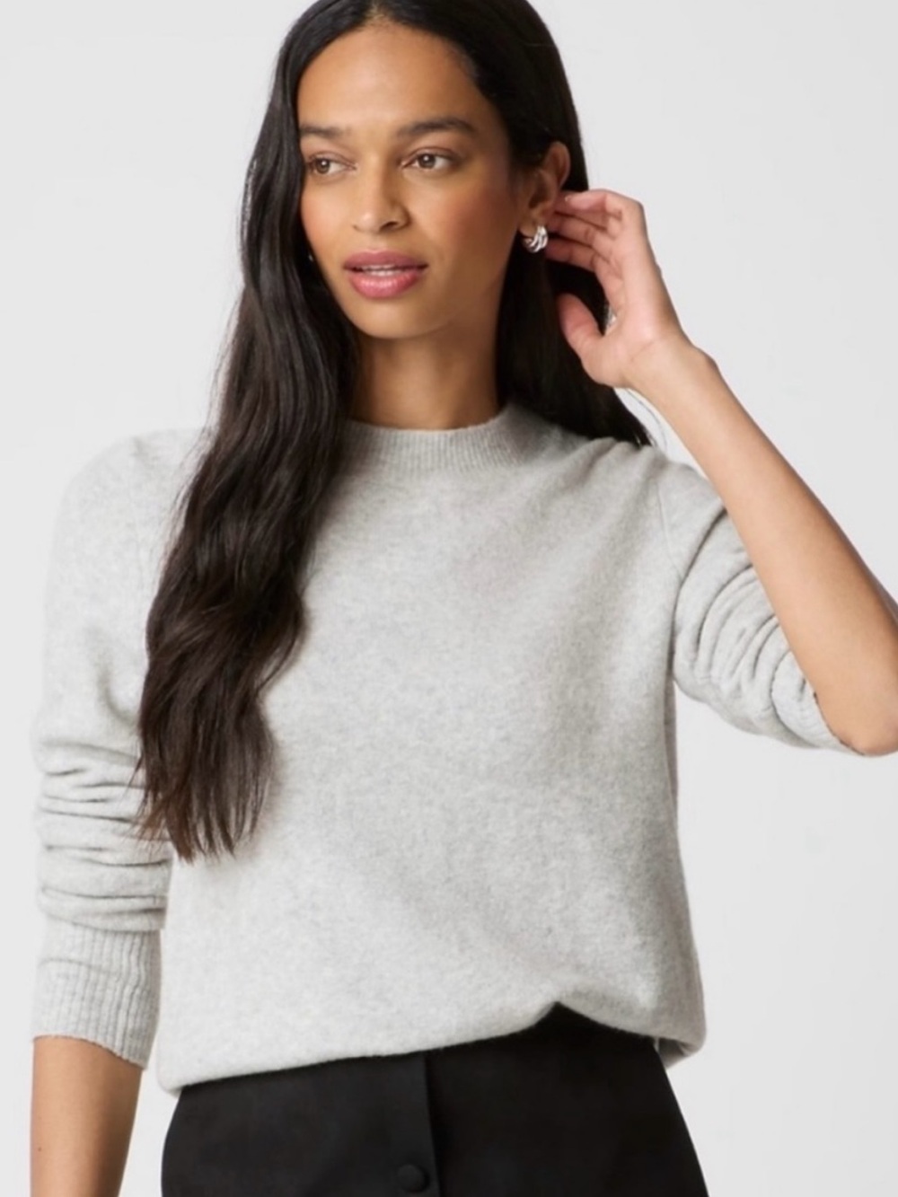 NWT J. Crew Factory Extra-Soft Crewneck Sweater Light Gray Size Large